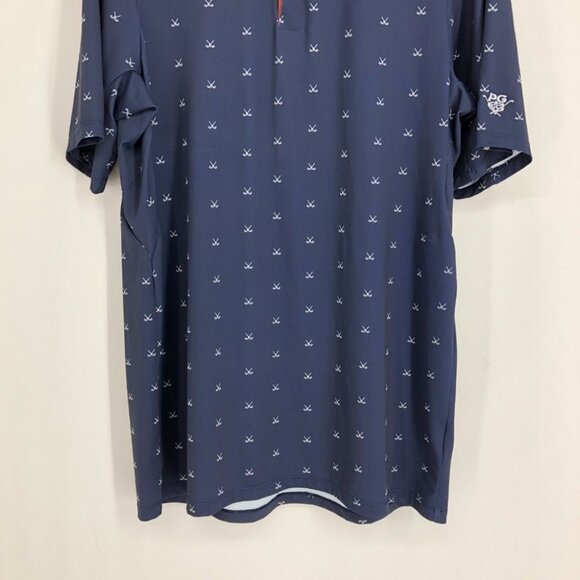 KJUS Navy Men's Golfer Polo in Atlanta Blue/White size 48 S - Picture 6 of 15